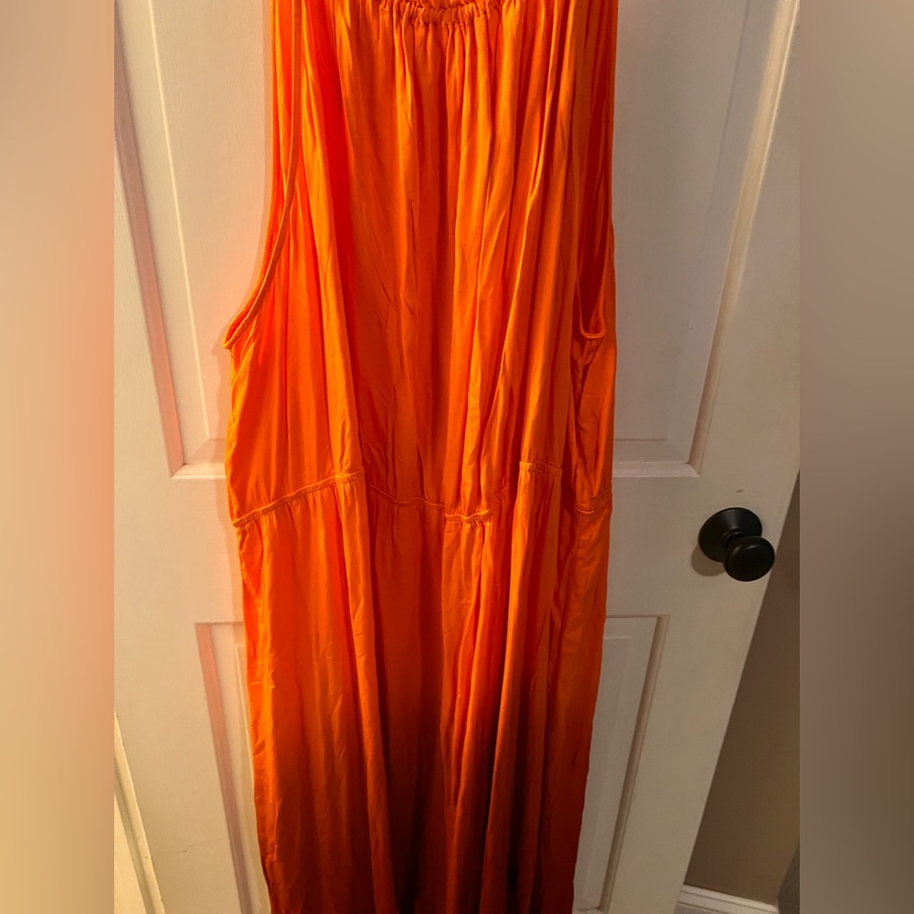 Knox Rose Plus Maxi Dress Orange Ombre Spaghetti-Strap 4X - Picture 3 of 11